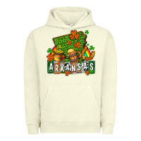 Pigment Pistachio St. Patrick's Arkansas Urban Hoodie - OliviaCreatesArt