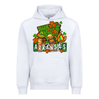 White St. Patrick's Arkansas Urban Hoodie - OliviaCreatesArt