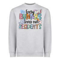 Heather Grey every bunny loves our residents Heavyweight Sweatshirt - MaliasSmallBusiness
