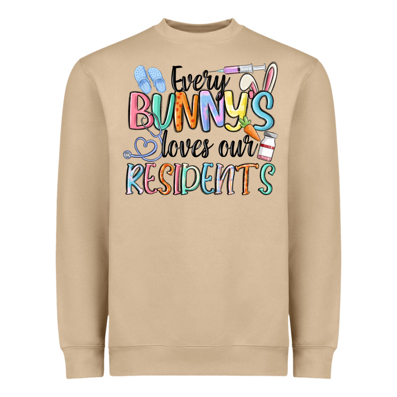 Every Bunny Loves Our Residents Heavyweight Sweatshirt by MaliasSmallBusiness | Teevron