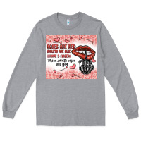Heather Grey roses are red violets are blue i have 5  fingers t Long Sleeve Tee - MaliasSmallBusiness