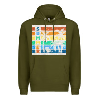 Army Green retro summer Premium Hoodie - TumblerDesignByShophia
