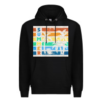 Black retro summer Premium Hoodie - TumblerDesignByShophia