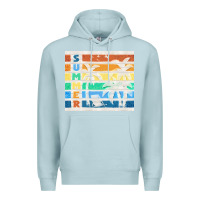 Blue Mist retro summer Premium Hoodie - TumblerDesignByShophia