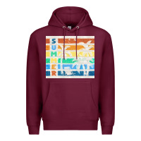 Burgundy retro summer Premium Hoodie - TumblerDesignByShophia