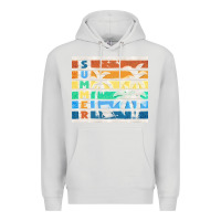 Dove Grey retro summer Premium Hoodie - TumblerDesignByShophia