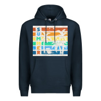 Navy retro summer Premium Hoodie - TumblerDesignByShophia