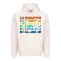 Pale Pink retro summer Premium Hoodie - TumblerDesignByShophia