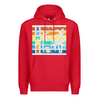 Red retro summer Premium Hoodie - TumblerDesignByShophia