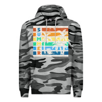 Slate Camo retro summer Premium Hoodie - TumblerDesignByShophia