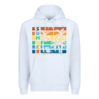 White retro summer Premium Hoodie - TumblerDesignByShophia