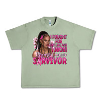 Oil Green I fought for my life and i won afro woman Urban Heavy Tee - NancyCooperArtShop