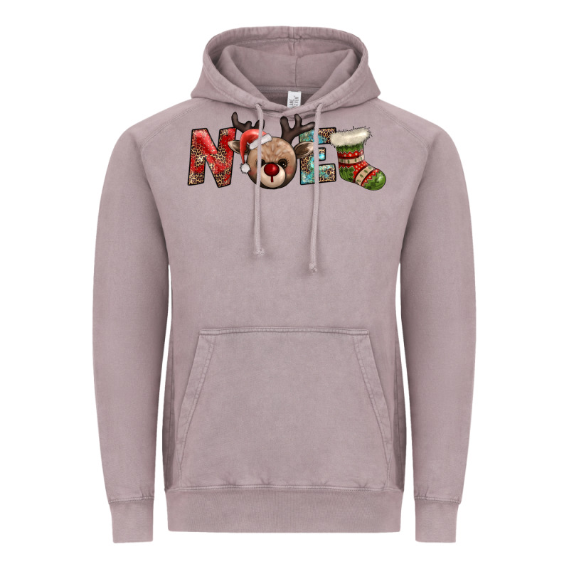 Noel With Sock And Reindeer Vintage Hoodie by AdoDesignShop | Teevron