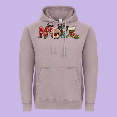 Noel With Sock And Reindeer Vintage Hoodie Designed By Adodesignshop