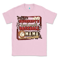 Bubblegum Pink somebody's loud mouth baseball mama Classic Tee - MaliasSmallBusiness