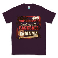 Plum somebody's loud mouth baseball mama Classic Tee - MaliasSmallBusiness