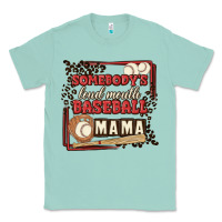 Seafoam somebody's loud mouth baseball mama Classic Tee - MaliasSmallBusiness