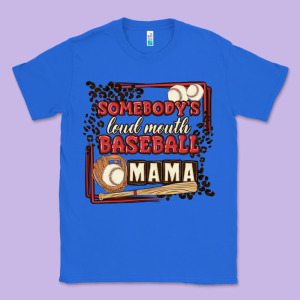Somebody's Loud Mouth Baseball Mama Classic Tee Designed By Maliassmallbusiness