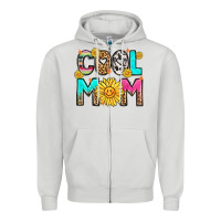 Dove Grey cool mom Zipper Hoodie - LillyAllenDesigns