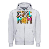 Heather Grey cool mom Zipper Hoodie - LillyAllenDesigns