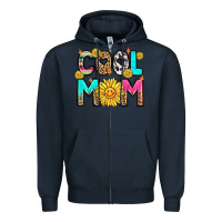 Navy cool mom Zipper Hoodie - LillyAllenDesigns