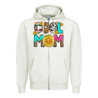 Oatmeal Heather cool mom Zipper Hoodie - LillyAllenDesigns