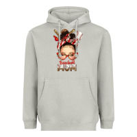 Moon Dust Baseball Mom Messy Bun Heavyweight Hoodie - texasbilliewilder