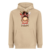 Mushroom Baseball Mom Messy Bun Heavyweight Hoodie - texasbilliewilder