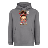 Storm Baseball Mom Messy Bun Heavyweight Hoodie - texasbilliewilder