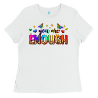 White you are enough Ladies Tee - Zillion Design Studio