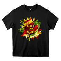 Black black lives matter sunflower Heavy Core Tee - HRA Design Shop