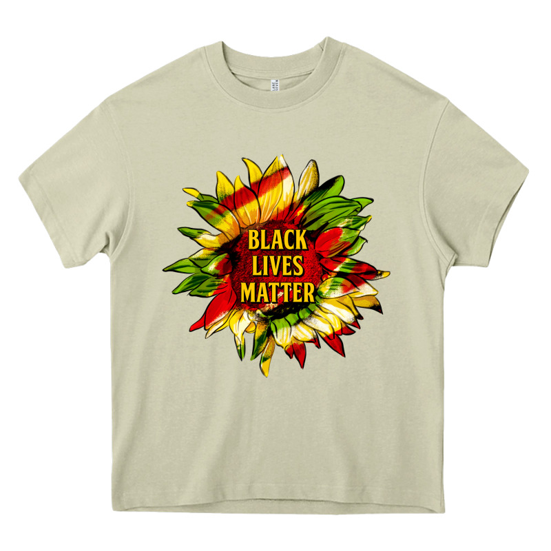 Black Lives Matter Sunflower Heavy Core Tee by HRA Design Shop | Teevron
