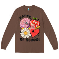 Chestnut happy 100 days of school Long Sleeve Tee - MaliasSmallBusiness