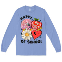 Colony Blue happy 100 days of school Long Sleeve Tee - MaliasSmallBusiness