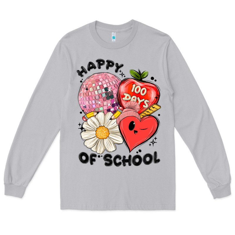 Happy 100 Days Of School Long Sleeve Tee by MaliasSmallBusiness | Teevron