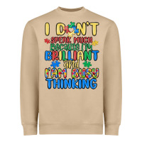 Mushroom dont speak much because im brilliant Heavyweight Sweatshirt - MaliasSmallBusiness
