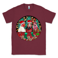 Burgundy Chickens Classic Tee - CowhideDigitalArt