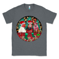 Charcoal Heather Chickens Classic Tee - CowhideDigitalArt
