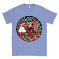 Colony Blue Chickens Classic Tee - CowhideDigitalArt