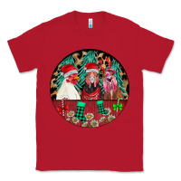 Red Chickens Classic Tee - CowhideDigitalArt