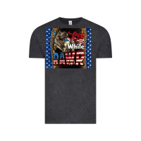 Vintage Black Red White Rawr Dinosaur T-Rex Vintage Tee - LillyAllenDesigns