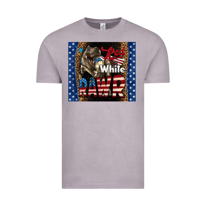 Red White Rawr Dinosaur T-rex Vintage Tee by LillyAllenDesigns | Teevron