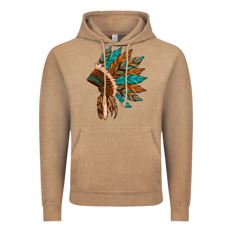 Native American Indian Headdress Vintage Hoodie by Artiststas | Teevron