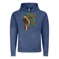Vintage Denim native american indian headdress Vintage Hoodie - Artiststas