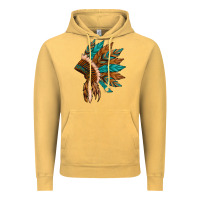Vintage Mustard native american indian headdress Vintage Hoodie - Artiststas