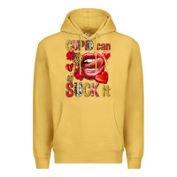 Antique Gold Cupid can suck it Valentine'S Day Premium Hoodie - HowdyJamesFarm