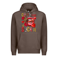 Coffee Cupid can suck it Valentine'S Day Premium Hoodie - HowdyJamesFarm