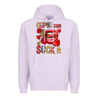 Lilac Cupid can suck it Valentine'S Day Premium Hoodie - HowdyJamesFarm