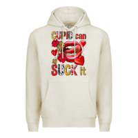 Oatmeal Heather Cupid can suck it Valentine'S Day Premium Hoodie - HowdyJamesFarm