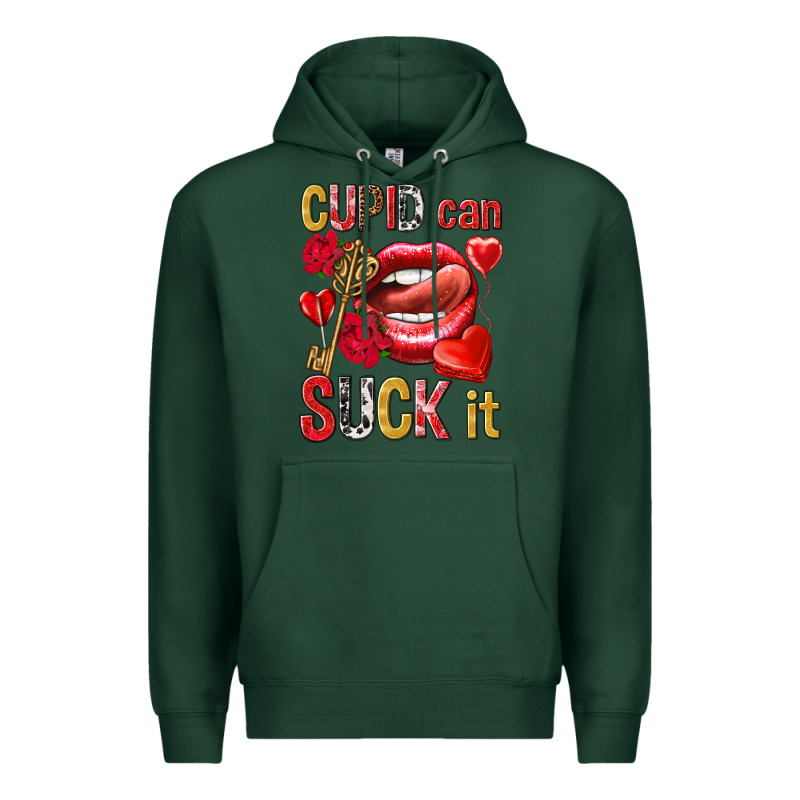 Cupid Can Suck It Valentine's Day Premium Hoodie by HowdyJamesFarm | Teevron